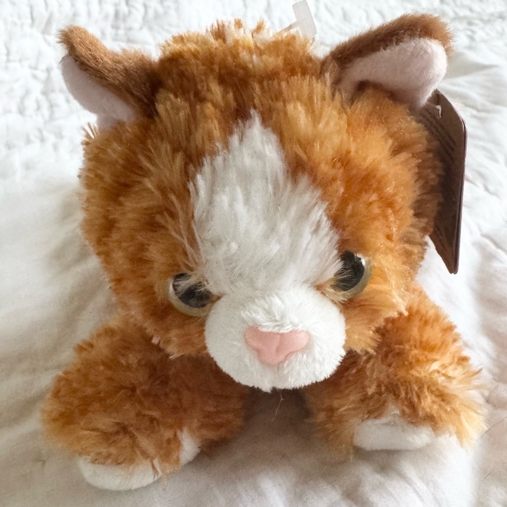 Adorable Aurora 8" Mini Flopsie Molly Orange Tabby Kitty Cat Kitten Plush NEW